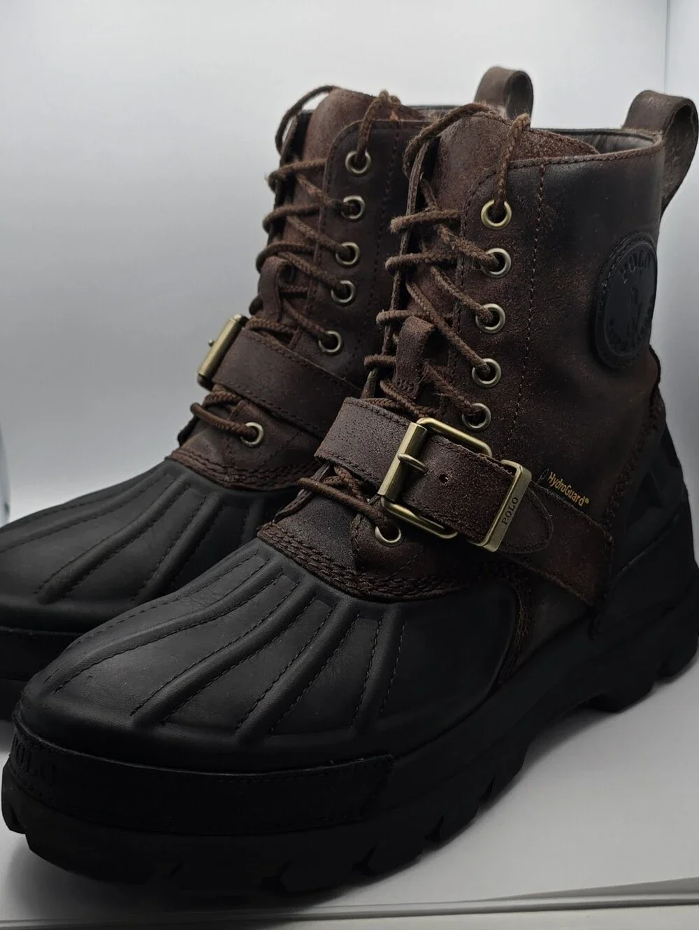 Polo Ralph Lauren Oslo High BT WP Brown/Black Waterproof Boots  Men’s Size 8D